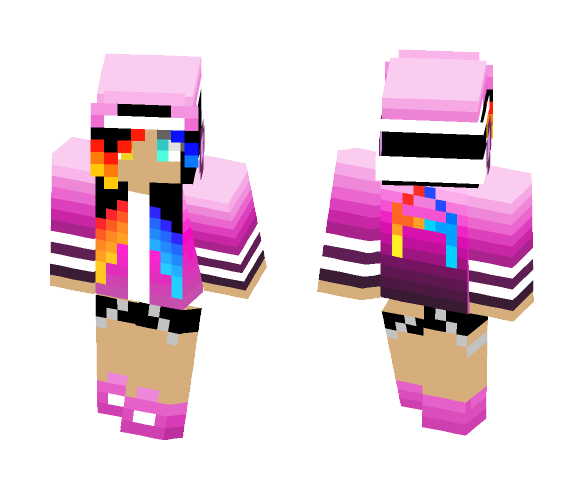 -= Fire and Water hair =- - Female Minecraft Skins - image 1