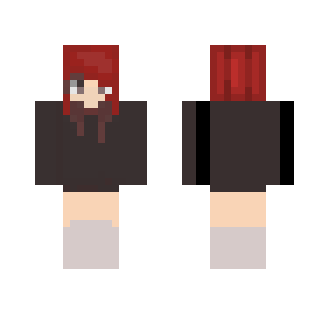 Kawaii Red haired Person Girl - Color Haired Girls Minecraft Skins - image 2