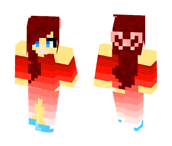 girl in red dress - Girl Minecraft Skins - image 1