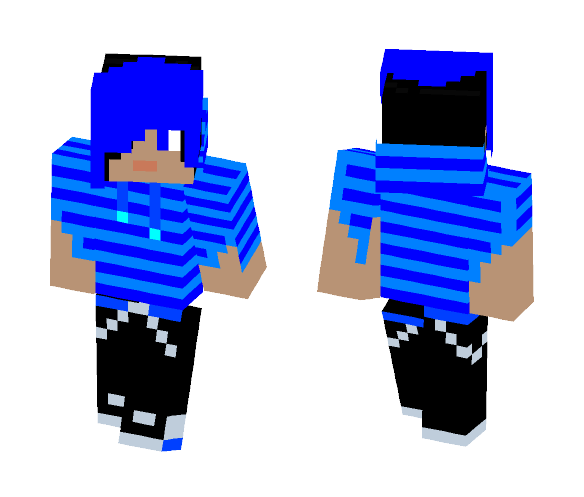 Emo Boy Blu (Better in Preview) - Boy Minecraft Skins - image 1