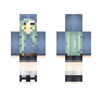 Green hair? And Hoodie? Oops? - Female Minecraft Skins - image 2