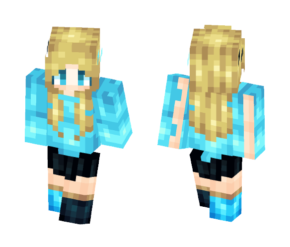 Blue ♥ Black ♥ Blonde - Female Minecraft Skins - image 1