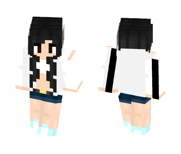 €łłα | White Hoodie - Female Minecraft Skins - image 1