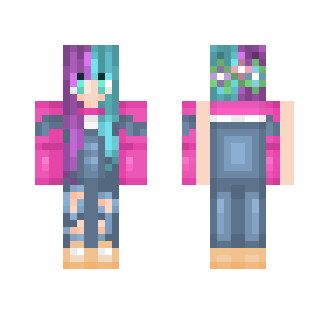 Pink Overall Girl ; DaniBearArt Req - Girl Minecraft Skins - image 2