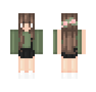 Camo Green Girl ; @lushbiomes - Girl Minecraft Skins - image 2