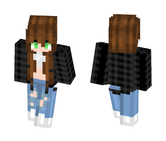 dαиibєαя // Black Flannel - Female Minecraft Skins - image 1