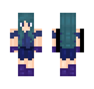 ♢ ocean bluee~ ♢ - Female Minecraft Skins - image 2