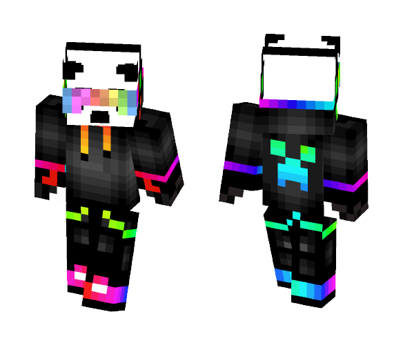 Panda awesomness rainbow - Male Minecraft Skins - image 1