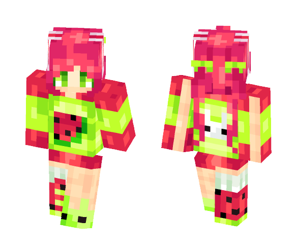 Watermelon Bunny - Female Minecraft Skins - image 1