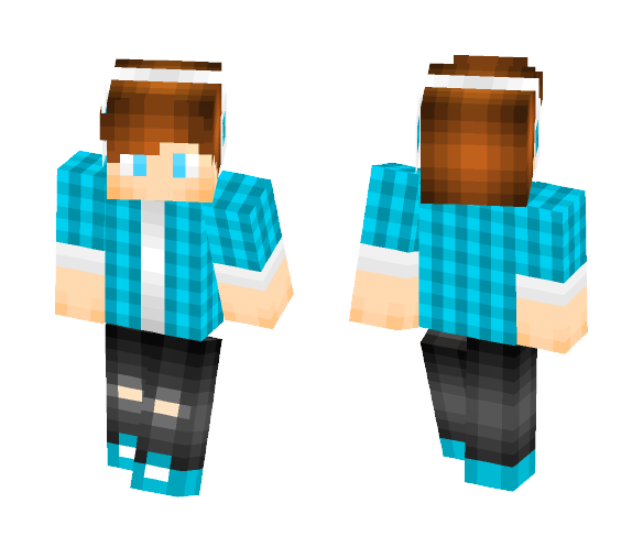 Cool Blue Teen - Male Minecraft Skins - image 1