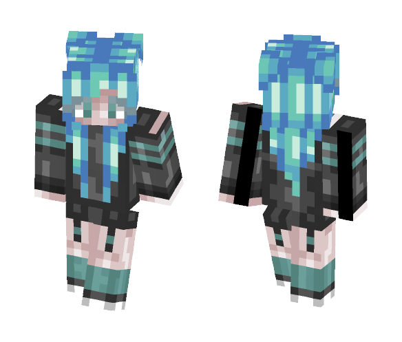 BlueHead? |Sweater - Female Minecraft Skins - image 1