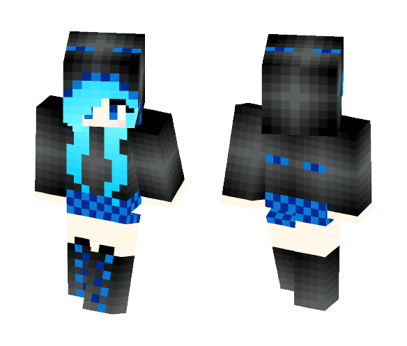 Blue Ender girl - Girl Minecraft Skins - image 1