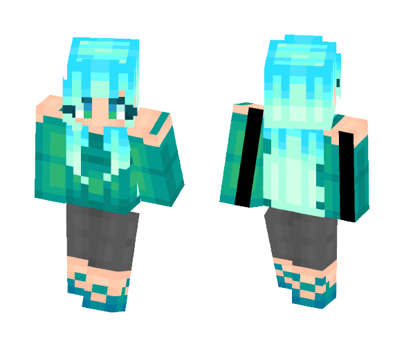 | Aqua | - Female Minecraft Skins - image 1