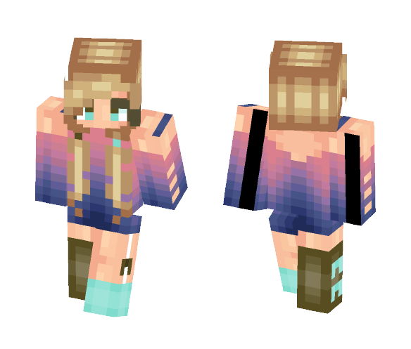 Ombre Sweater Girl - Girl Minecraft Skins - image 1