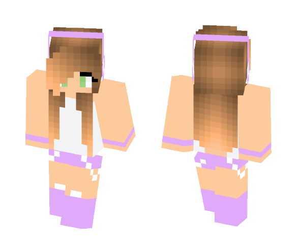 Cute Purple Gurl - Female Minecraft Skins - image 1