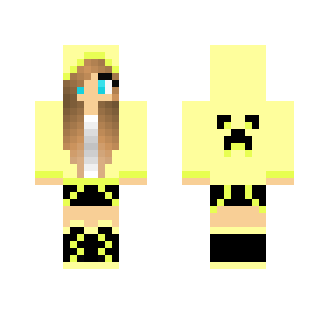 girl creeper yellow cute - Cute Girls Minecraft Skins - image 2