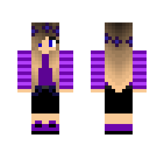 Purple Flower Girl - Girl Minecraft Skins - image 2