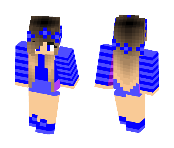 full blue little carly - Female Minecraft Skins - image 1