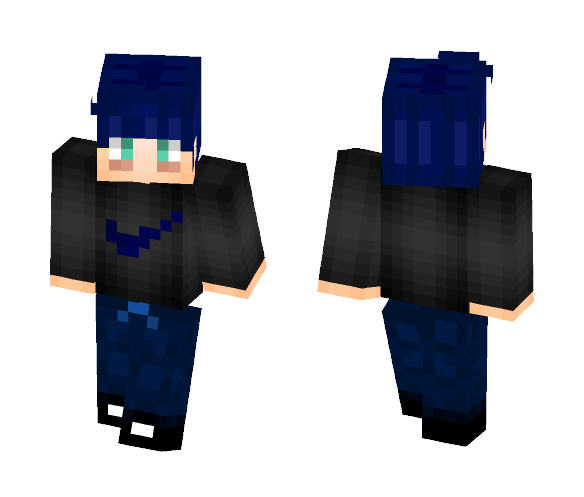 Blue Guy With Joggers - Male Minecraft Skins - image 1
