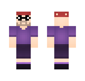 Red Cap Purple Shirt - Male Minecraft Skins - image 2