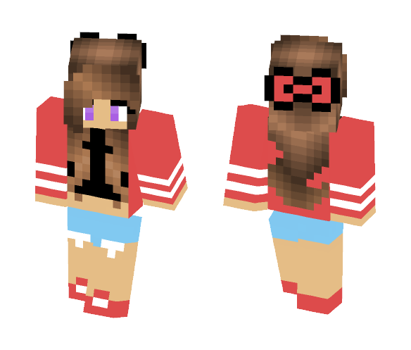 Cute Pink Bow Girl - Cute Girls Minecraft Skins - image 1