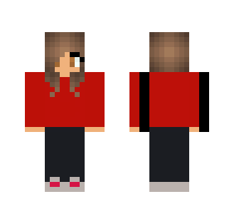 Simple Girl with red shirt - Girl Minecraft Skins - image 2