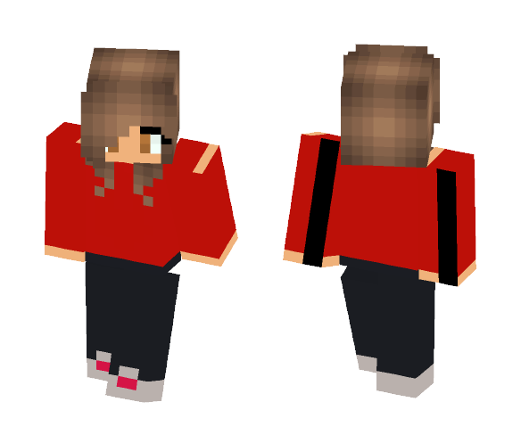 Simple Girl with red shirt - Girl Minecraft Skins - image 1
