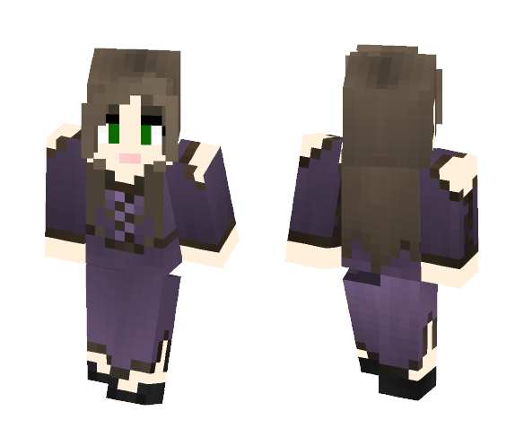Purple Dress - Female Minecraft Skins - image 1