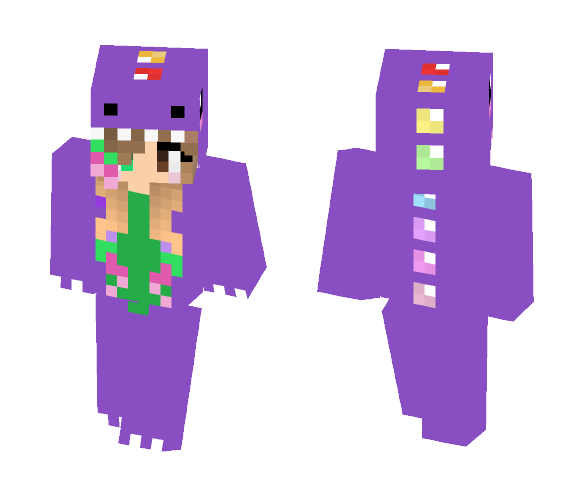 Kawaii Dino - Barney - Kawaii Minecraft Skins - image 1