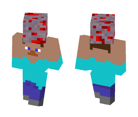 Steve Holding a Redstone Ore - Male Minecraft Skins - image 1
