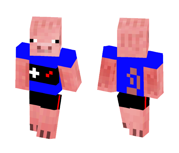 A Pig with a Gamer Shirt. - Interchangeable Minecraft Skins - image 1