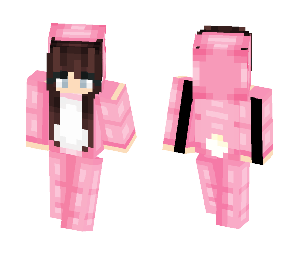 Pink teddy bear onesie - Female Minecraft Skins - image 1