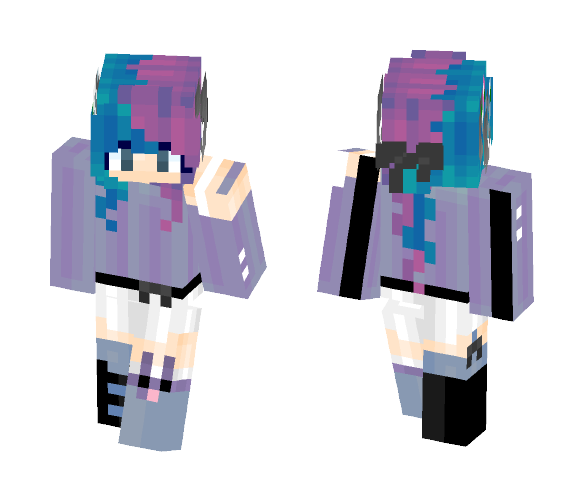 +~+Blue and Purple+~+ - Female Minecraft Skins - image 1