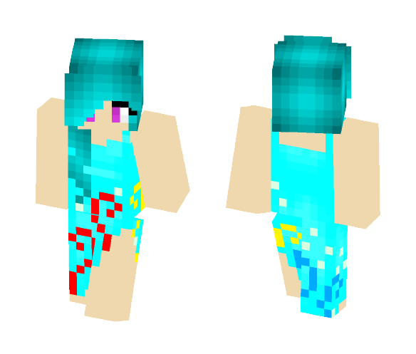 Aqua girl #4 - Girl Minecraft Skins - image 1