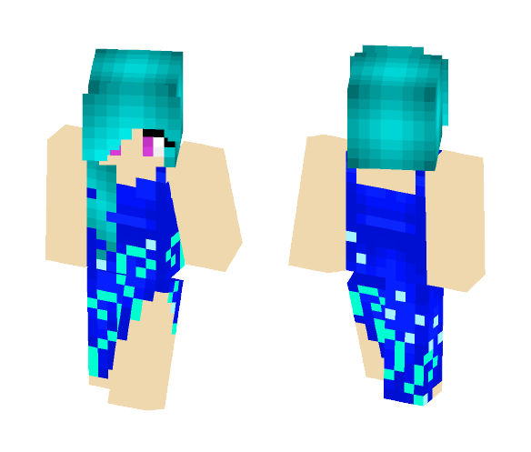 Aqua girl #3 - Girl Minecraft Skins - image 1