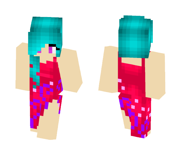 Aqua girl #2 - Girl Minecraft Skins - image 1