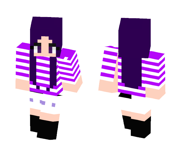 Purple Stripe - Female Minecraft Skins - image 1
