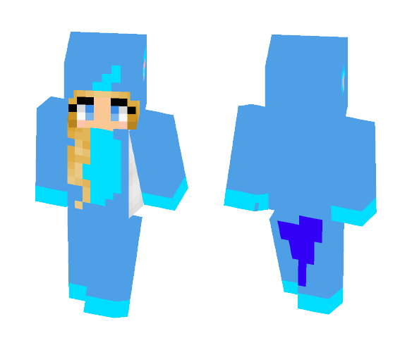 Blue Unicorn Girl - Girl Minecraft Skins - image 1