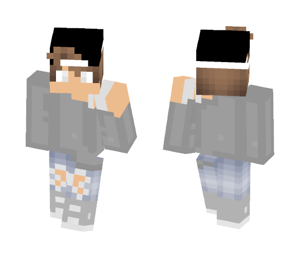 Gray Sweater! |Obviously - Male Minecraft Skins - image 1