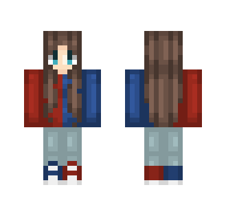 This is like the 4th of July oops - Female Minecraft Skins - image 2