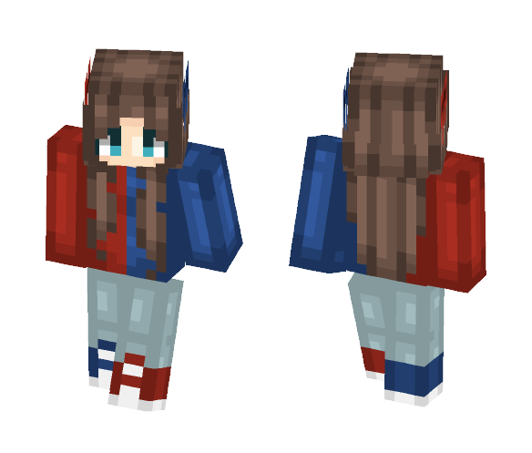This is like the 4th of July oops - Female Minecraft Skins - image 1