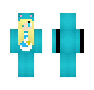 Blue Care Bear Onesie - Female Minecraft Skins - image 2