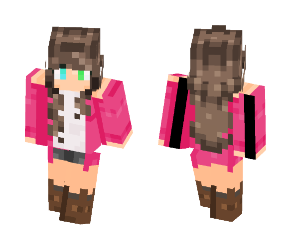 Girl with pink sweater - Girl Minecraft Skins - image 1