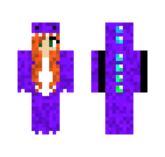 Dino Girl, Fluffy. (Purple) - Female Minecraft Skins - image 2