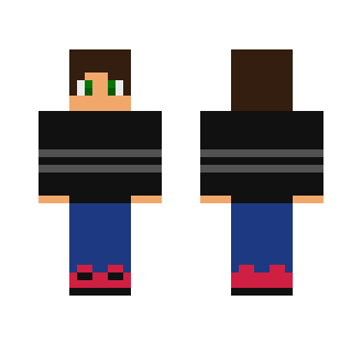 Black and Gray Sweater Dude - Male Minecraft Skins - image 2