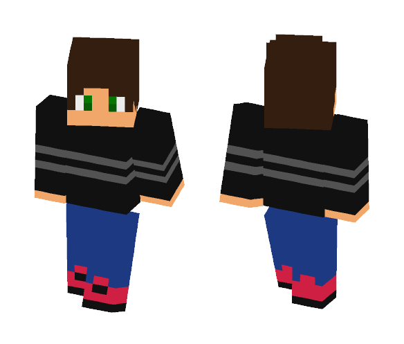 Black and Gray Sweater Dude - Male Minecraft Skins - image 1