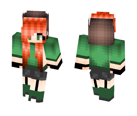 Slytherin Fan - Female Minecraft Skins - image 1
