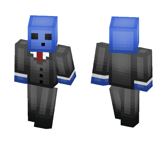 Blue Slime In A Suit [UPDATED] - Male Minecraft Skins - image 1