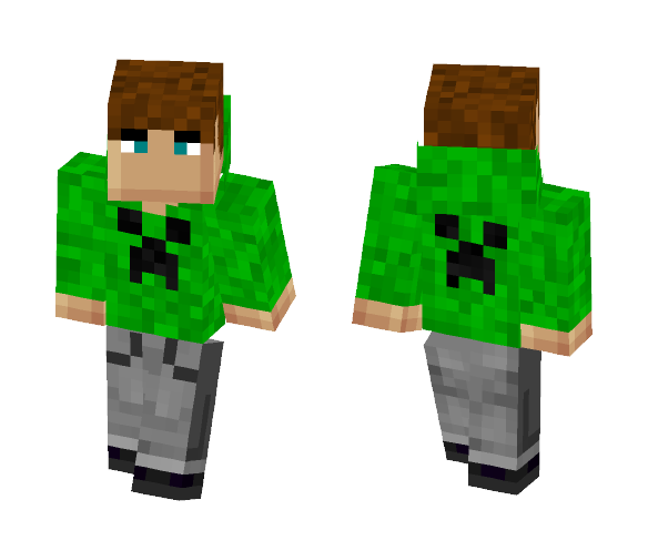 Me in Minecraft (creeper hoodie) - Male Minecraft Skins - image 1