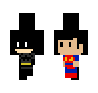 Mini Batman and Superman - Batman Minecraft Skins - image 2